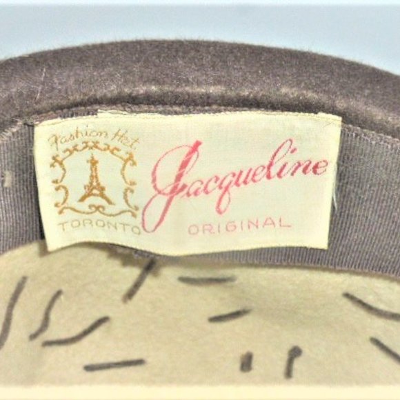 ST6IN Jacqueline Original Woman's HAT Felt Hat Union Label Toronto Canada - Picture 7 of 7